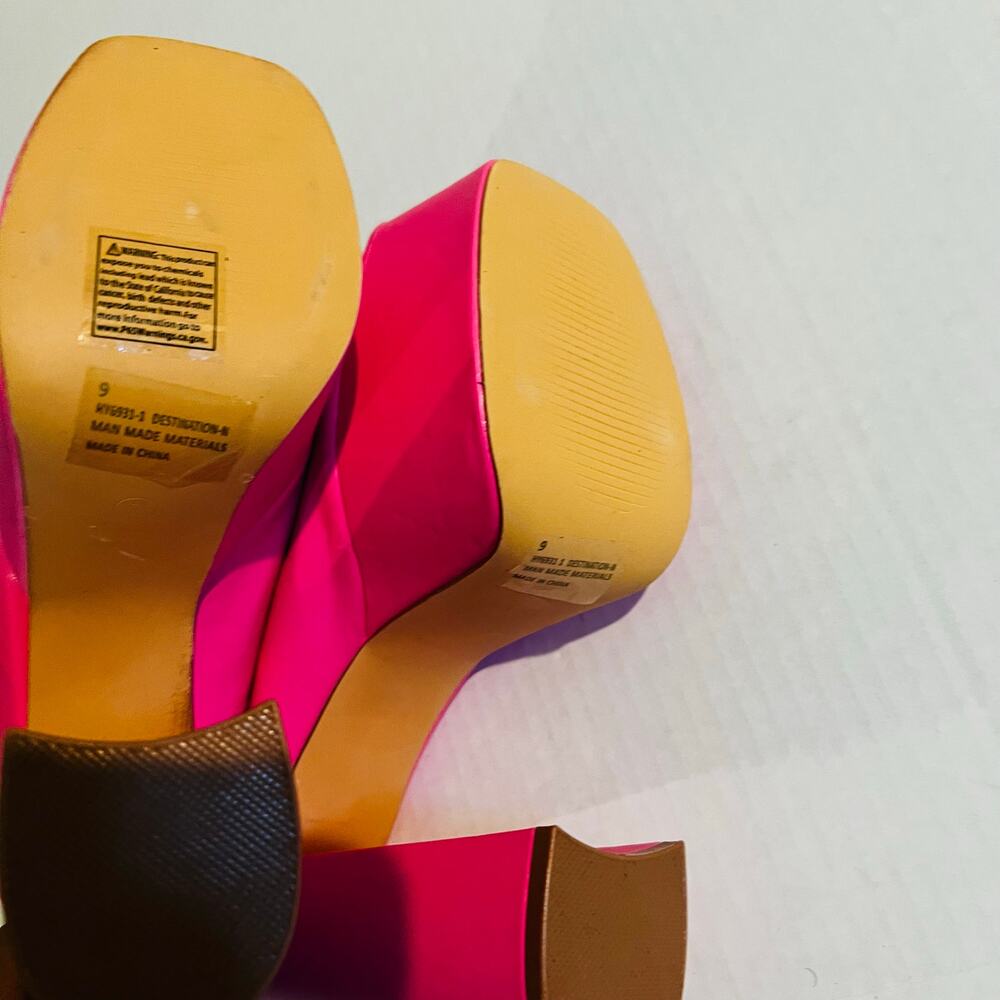 Fashion Niva Pink Open Toe Platform High Heel Shoes Size 9 NEW - Picture 4 of 8